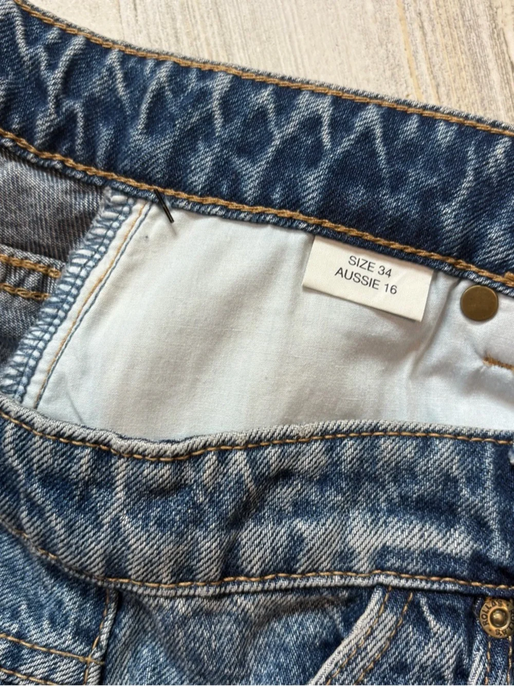 NWT ROLLA'S Chicago Skirt in Mid Vintage Blue Size 34 - Picture 5 of 8